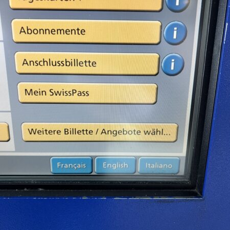 Linguistic Landscape Ticketkauf Zug