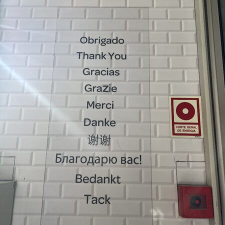 Linguistic Landscape Danke auf versch. Sprachen