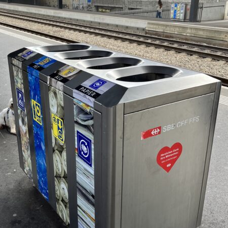Linguistic Landscape Entsorgung Bahnhof